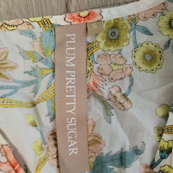 Plum Pretty Sugar Floral Kimono Robe With Belt Embroidered Name "Hailey" Size S - Picture 4 of 6